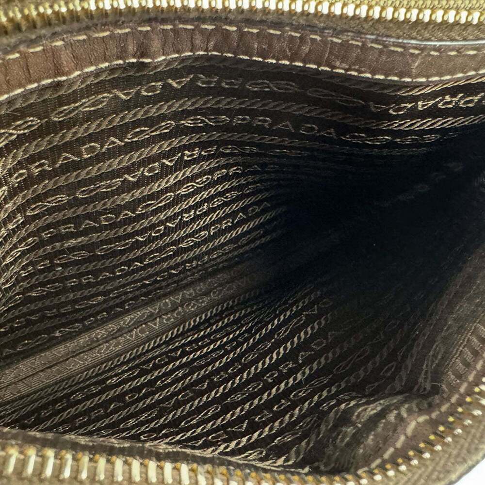 PRADA Brown Leather Shoulder Bag - Picture 6 of 13